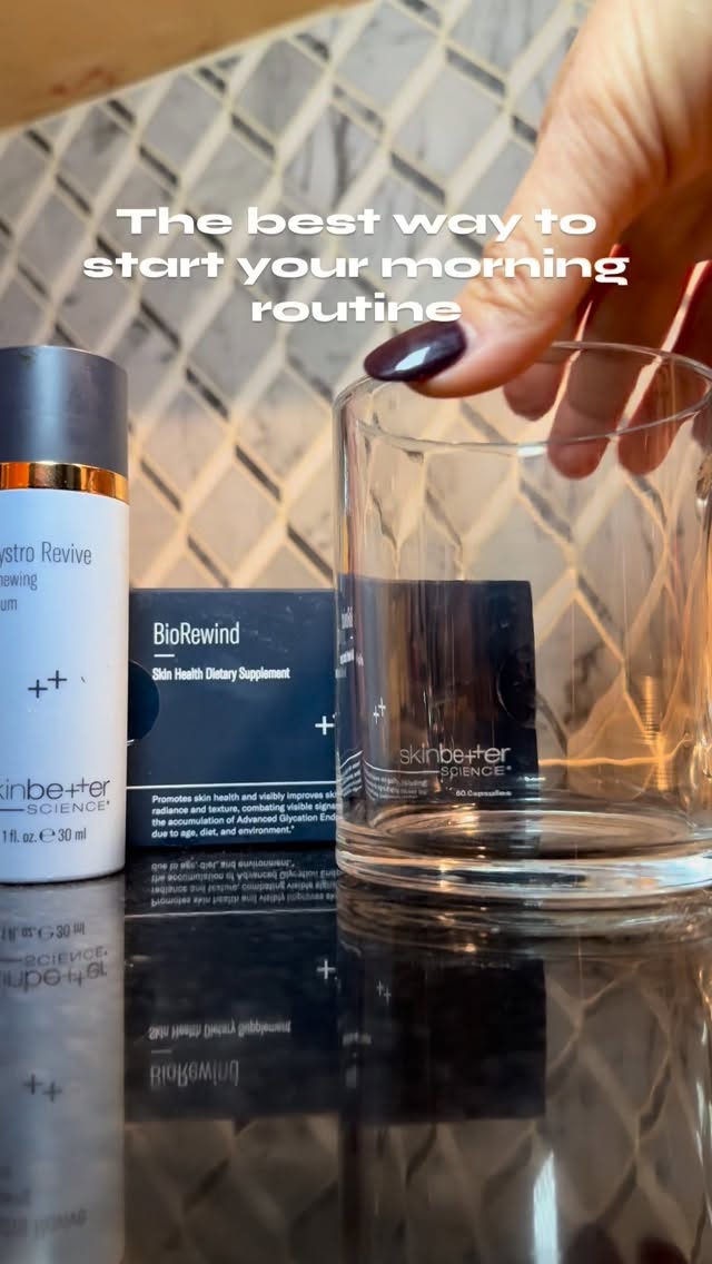 I start my mornings from the inside out with BioRewind™ from SkinBetter Science — it’s my daily cellular reset. BioRewind is designed to support healthy aging at the source, helping combat oxidative stress and support overall skin vitality from within. It’s not just a “skin supplement,” it’s whole-body support that shows up in your glow.

Then comes my non-negotiable: Mystro™ Revive Serum — the ultimate skin optimizer. This powerhouse serum helps balance, strengthen, and visibly improve skin quality. It supports collagen, smooths texture, and gives that healthy, lit-from-within radiance that makes you feel confident before you even leave the house.

And of course… coffee ☕ — because clinical results are powerful, but so is caffeine.

Inside support. Topical transformation. A strong cup of focus. That’s how I do mornings.

#skinbetterscience #skincare #morninregimen #skin #supplements